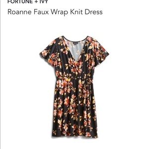 Fortune and Ivy wrap knit dress